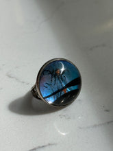 Load image into Gallery viewer, Antique Morpho Butterfly Ring Size 5.25
