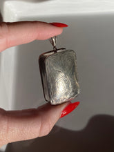 Load image into Gallery viewer, Etched Sterling Silver Box Pendant
