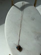 Load image into Gallery viewer, Millefiori Sterling Silver Heart Necklace 18”
