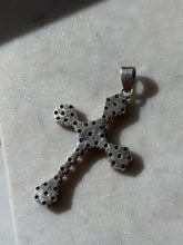 Load image into Gallery viewer, Solid Sterling Silver Tanzanite Cross Pendant
