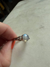 Load image into Gallery viewer, Rainbow Moonstone Sterling Silver Ring Size 9.5
