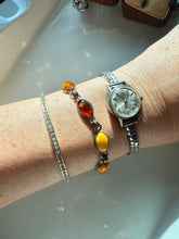 Load image into Gallery viewer, Vintage Amber Sterling Silver Bracelet 7”
