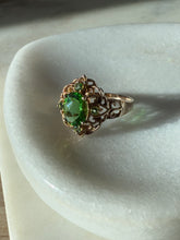 Load image into Gallery viewer, Bright Green Gold Vermeil Ring Size 10.25
