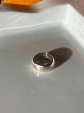 Load image into Gallery viewer, Etched Sterling Silver Donut Band Size 5.75
