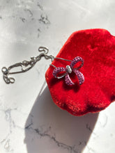 Load image into Gallery viewer, Pink Bow Sterling Silver Necklace 18”

