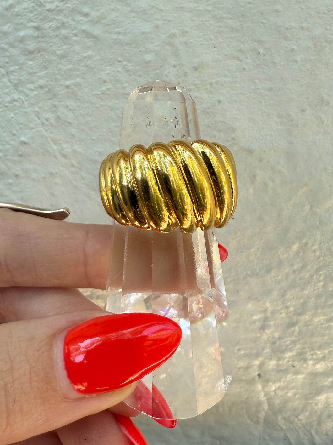 Milor Italy 14k Resin Ring Size 9.25