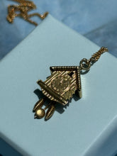 Load image into Gallery viewer, Vintage 18k Gold Cuckoo Clock Pendant
