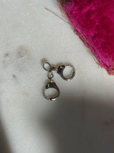 Load image into Gallery viewer, White Gold &amp; Diamonds 14k Mini Handcuffs Charm
