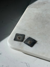 Load image into Gallery viewer, Vintage Atomic Modernist Sterling Silver Earrings
