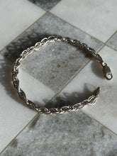 Load image into Gallery viewer, Italian Vintage Rope Chain Sterling Silver Bracelet
