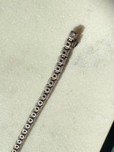 Load image into Gallery viewer, Vintage Red Gemstone Sterling Silver Tennis Bracelet 6.75”
