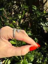 Load image into Gallery viewer, Dual Panther CZ Sterling Silver Ring Size 7
