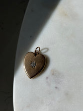 Load image into Gallery viewer, Antique Old Mine Cut Diamond 14k Gold Heart Locket
