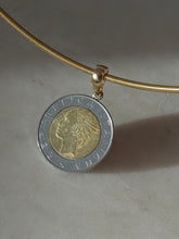 Load image into Gallery viewer, Italian Lire Coin w/ 14k Yellow Gold Enhancer Bale
