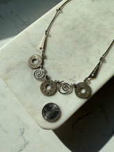 Load image into Gallery viewer, Vintage Modernist Spiral Sterling Silver Necklace 19”
