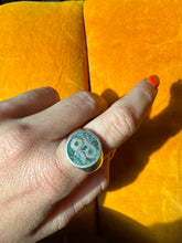 Load image into Gallery viewer, Mexico Cancer Turquoise Sterling Ring Size 10.25
