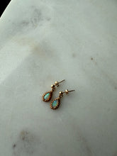 Load image into Gallery viewer, Opal 14k Gold Push Back Dangle Earrings
