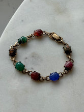 Load image into Gallery viewer, Vintage 1/20 12k Gold Fill Scarab Beetle Bracelet 6.75”
