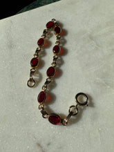 Load image into Gallery viewer, Red Stone 1/20 12k Gold Filled Bracelet 7”
