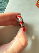 Load image into Gallery viewer, Red Enamel Sterling Silver Ring Size 8
