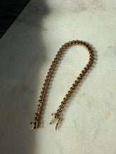 Load image into Gallery viewer, Vintage 10k Gold S-Link Natural Diamond Tennis Bracelet 7”

