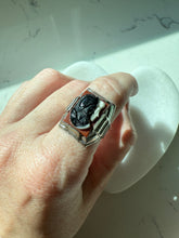 Load image into Gallery viewer, Cameo 1930s Sterling Silver Ring Size 7.75
