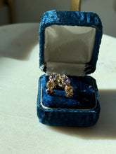 Load image into Gallery viewer, Mini Gold Vermeil Multistone Half Hoops
