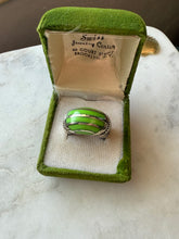 Load image into Gallery viewer, Sterling Silver Gaspeite Inlay Ring Size 6.75
