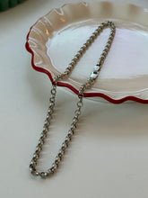 Load image into Gallery viewer, Vintage Rolo Link Sterling Silver Chain 17”
