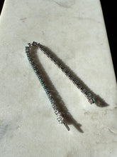 Load image into Gallery viewer, Blue Sterling Silver Tennis Bracelet 7.5”
