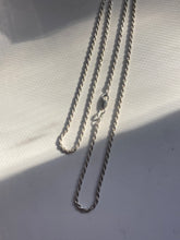 Load image into Gallery viewer, Rope Chain Vintage Sterling Silver Necklace
