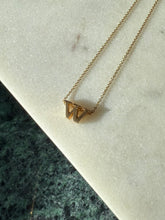 Load image into Gallery viewer, ‘W’ Slider 14k Yellow Gold Necklace 18”
