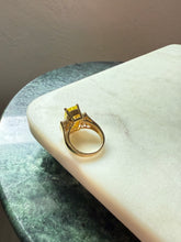 Load image into Gallery viewer, Chunky Gold Vermeil Gemstone Ring Size 8

