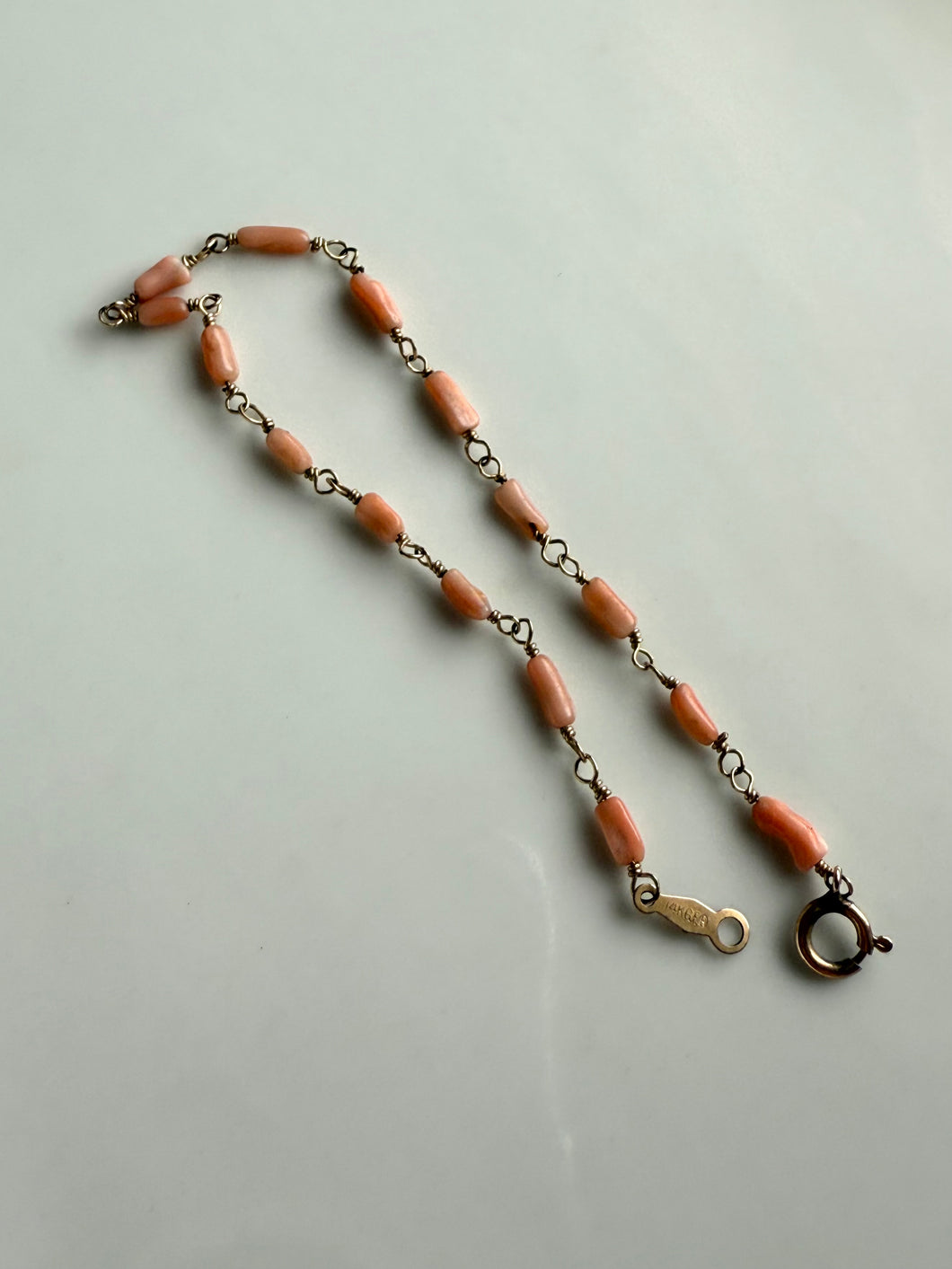 Coral 14k Gold Fill Bracelet