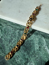 Load image into Gallery viewer, Vintage Gold Plated Costume Bracelet 7.5”
