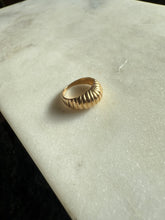 Load image into Gallery viewer, Vintage 10k Yellow Gold Croissant Ring Size 3.25
