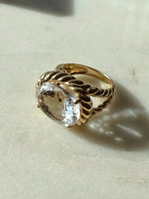 Load image into Gallery viewer, Chunky Quartz Gold Vermeil Ring Size 6
