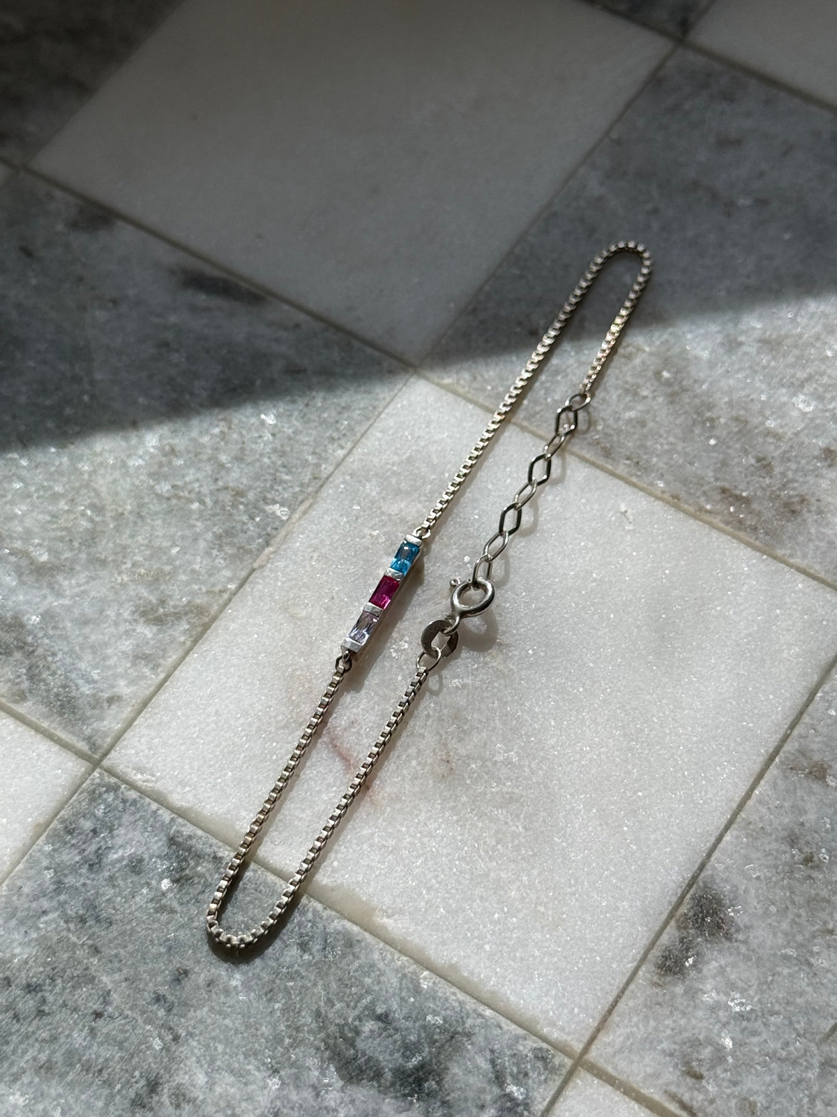 Dainty Micro Box Chain Bracelet 7” - 8”