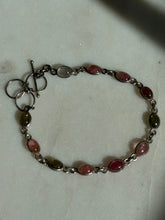 Load image into Gallery viewer, Tourmaline Sterling Silver Bracelet 7.25”
