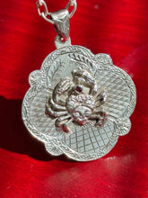 Load image into Gallery viewer, Cancer Zodiac Ruby Sterling Silver Pendant

