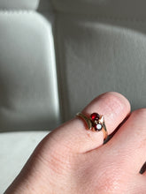 Load image into Gallery viewer, Vintage Toi et Moi Garnet Ring Size 4.5
