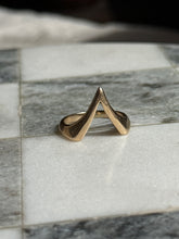 Load image into Gallery viewer, Vintage Solid 14k Yellow Gold Chevron Ring Size 8
