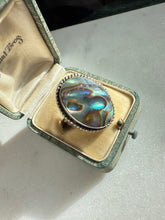 Load image into Gallery viewer, Abalone Shell Sterling Silver Ring Size 7
