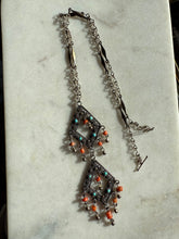 Load image into Gallery viewer, Vintage Sterling Silver Dangle Necklace 18”
