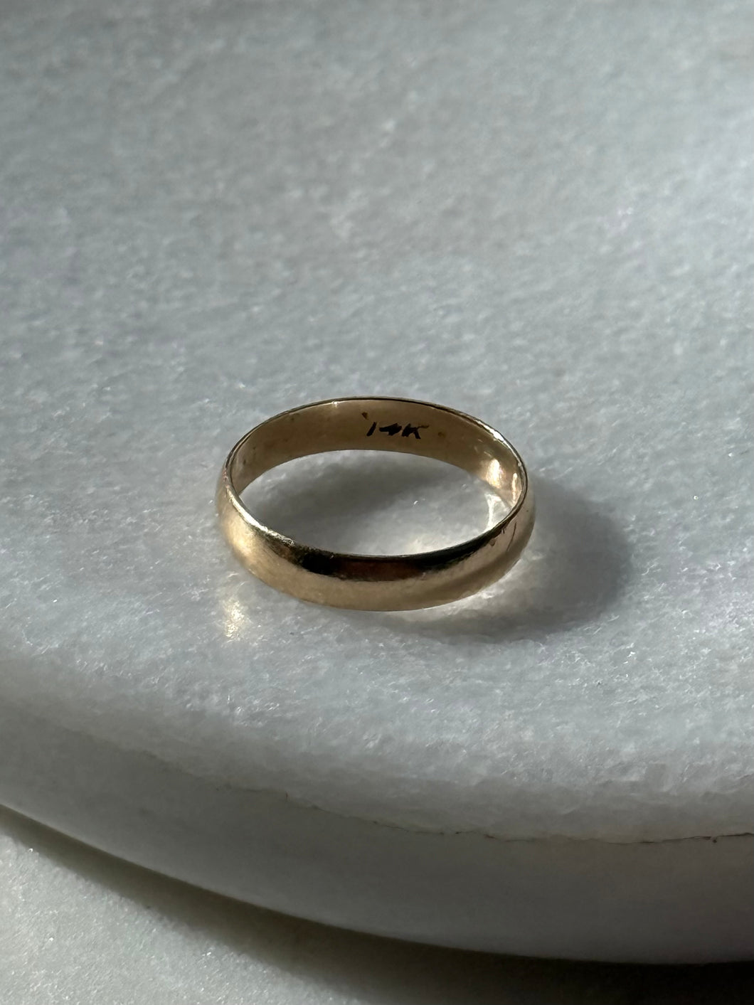 Vintage 14k Yellow Gold Solid Band Size 4.5