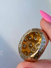 Load image into Gallery viewer, Hammered Gold Vermeil Chunky Dome Ring
