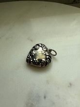 Load image into Gallery viewer, Antique Sterling Silver Puffy Heart Pendant
