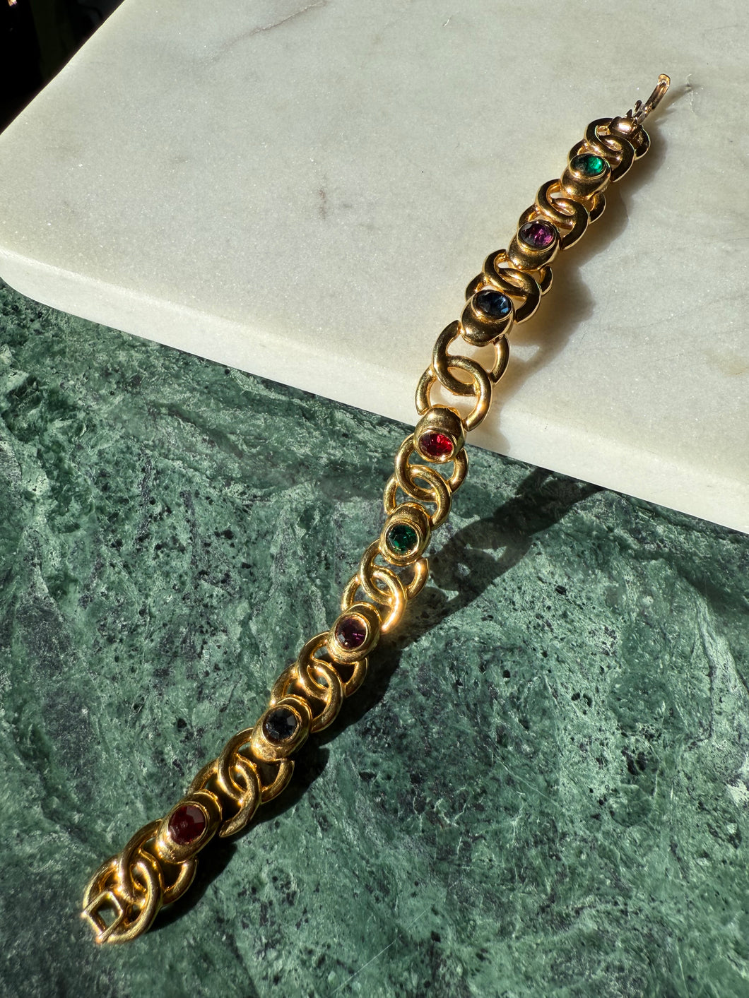 Vintage Gold Plated Costume Bracelet 7.5”