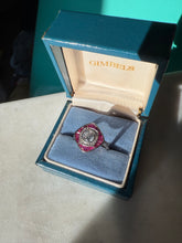 Load image into Gallery viewer, y2k Pink Glass Sterling Silver Ring Size 8
