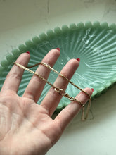 Load image into Gallery viewer, Midcentury 1/20 12k Rosey Gold Fill Watch Chain 13.5”
